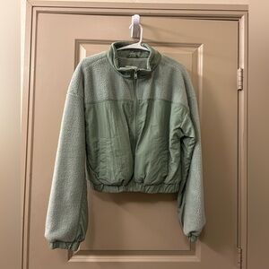 La Hearts Olive Teddy Jacket
